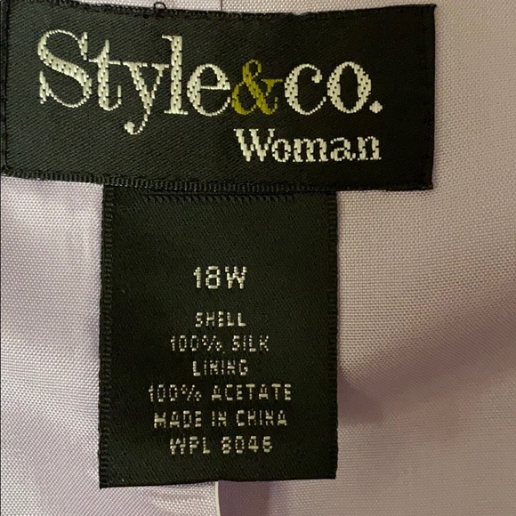 NWT Style & Co lilac short-sleeve Silk blazer - Picture 2 of 3